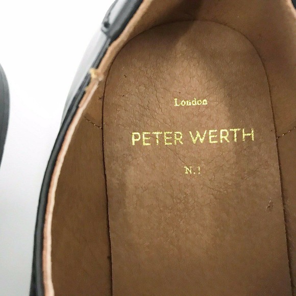 NEW PETER WERTH MEN'S BLACK DRESS SHOES - SIZE 10 - Picture 6 of 8
